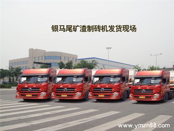銀馬尾礦渣制磚機發貨照片