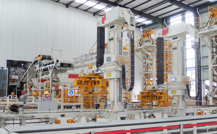 全自動透水磚機生產線需嚴格遵守的標準工藝流程